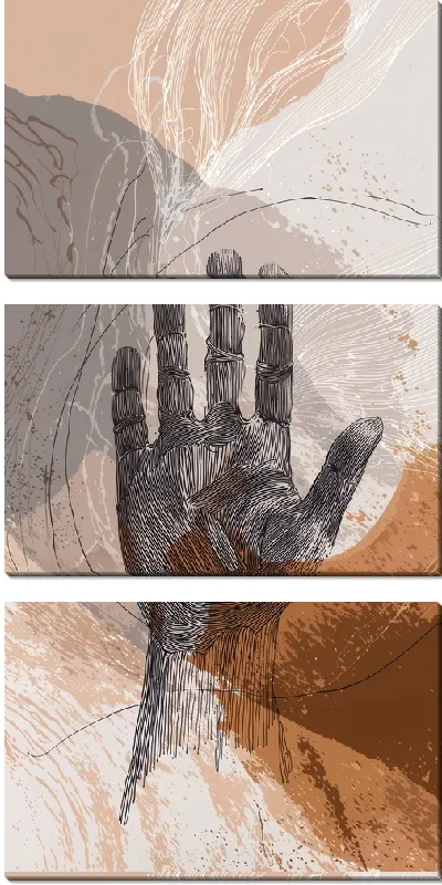 Модульная картина Отпечаток руки №19