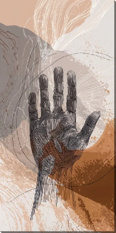 Картина маслом Отпечаток руки №19