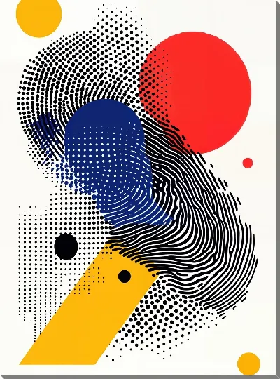 Картина маслом Отпечаток пальца №20