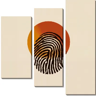 Модульная картина Отпечаток пальца №23