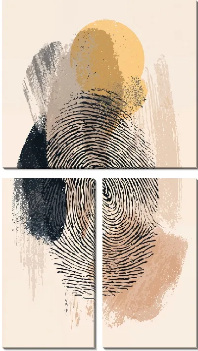 Модульная картина Отпечаток пальца №24