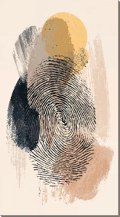 Картина маслом Отпечаток пальца №24