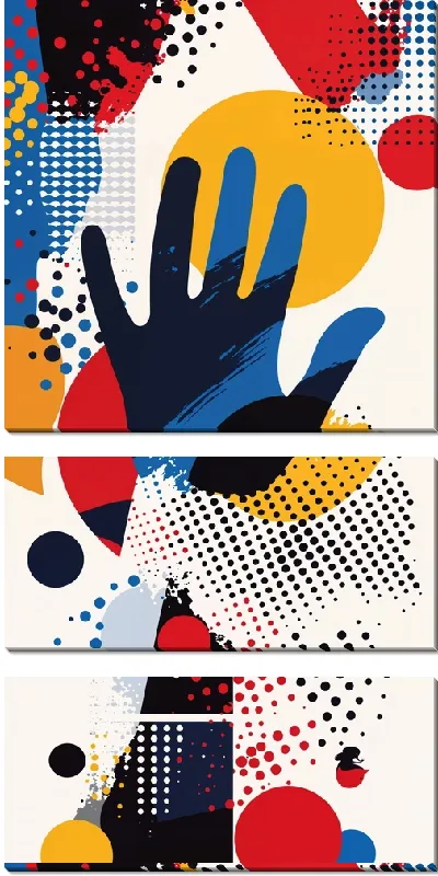 Модульная картина Отпечаток руки №25