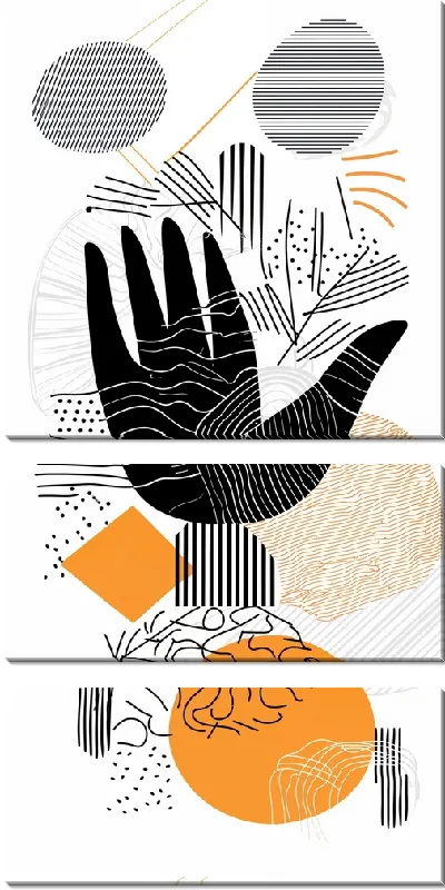 Модульная картина Отпечаток руки №26