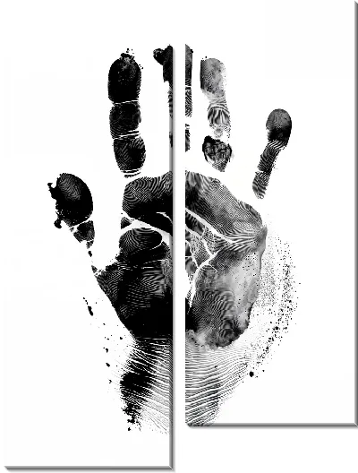 Модульная картина Отпечаток руки №31