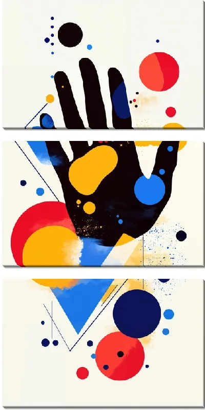 Модульная картина Отпечаток руки №32