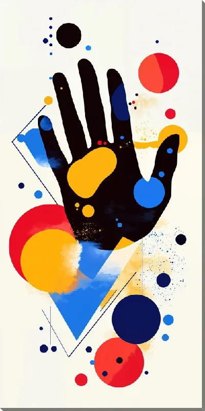 Картина маслом Отпечаток руки №32