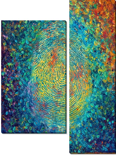 Модульная картина Отпечаток пальца №34