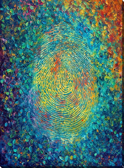 Картина маслом Отпечаток пальца №34