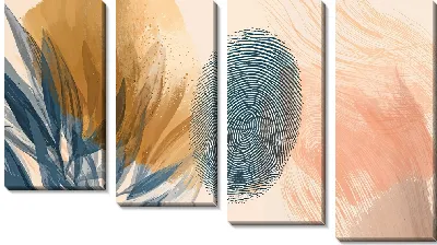 Модульная картина Отпечаток пальца №37