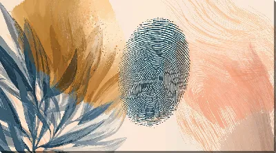 Картина маслом Отпечаток пальца №37