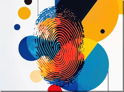 Картина маслом Отпечаток пальца №39