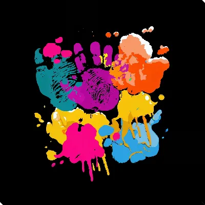 Картина маслом Отпечаток руки №41