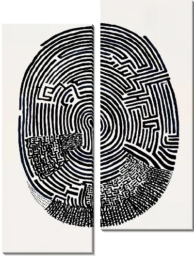 Модульная картина Отпечаток пальца №42