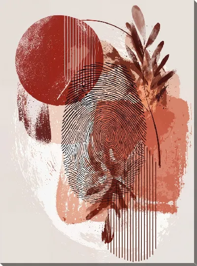 Картина маслом Отпечаток пальца №43