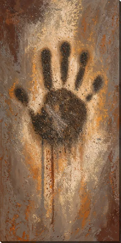 Картина маслом Отпечаток руки №46
