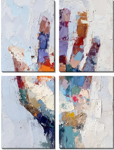 Модульная картина Отпечаток руки №48