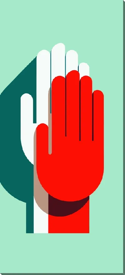 Картина маслом Отпечаток руки №51