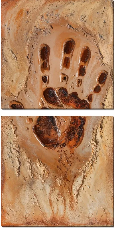 Модульная картина Отпечаток руки №52