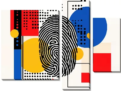 Модульная картина Отпечаток пальца №59