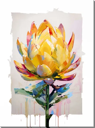 Картина маслом Артишок №4