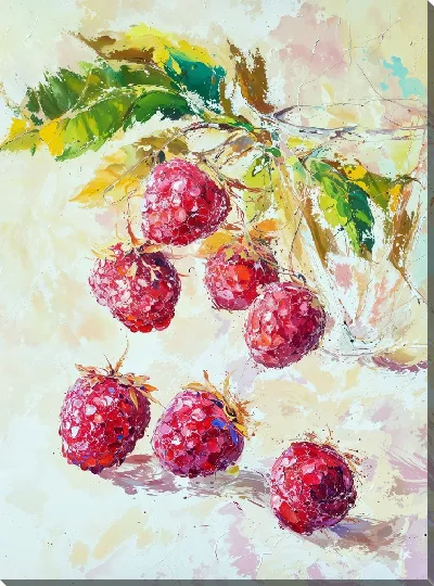 Картина маслом Малина №2