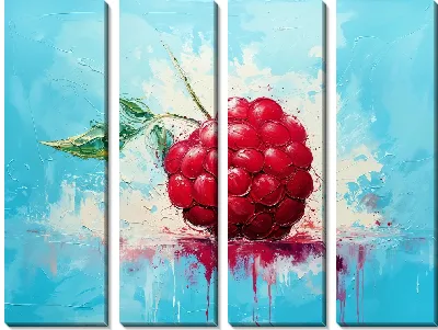 Модульная картина Ягода малина
