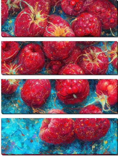 Модульная картина Россыпь малины