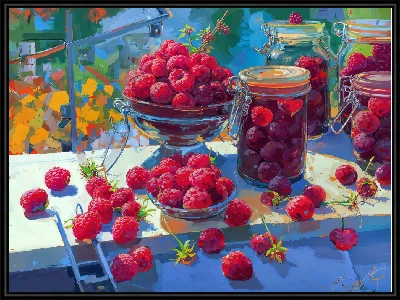 Малина на подоконнике