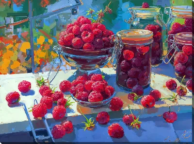 Малина на подоконнике