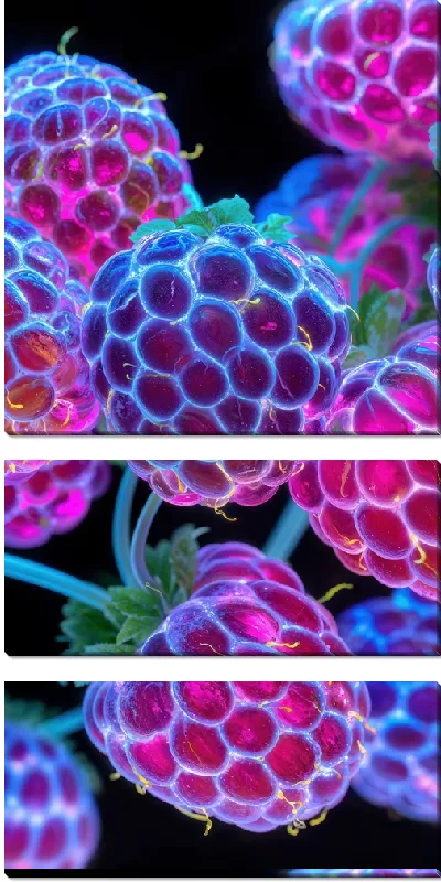 Модульная картина Неоновая малина