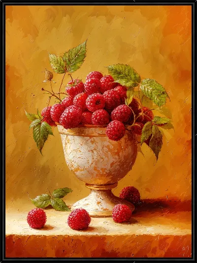 Картина Натюрморт с малиной