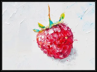 Малина не белом фоне