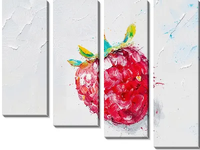 Малина не белом фоне