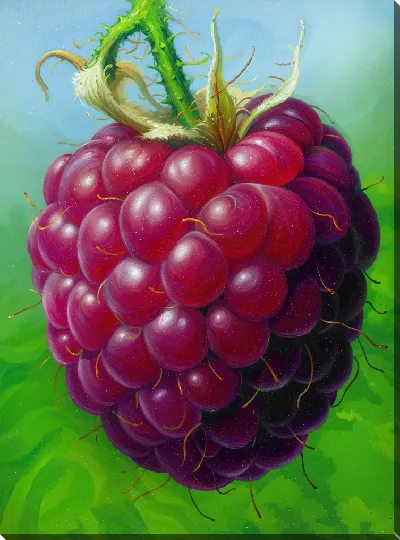 Картина маслом Крупная малина