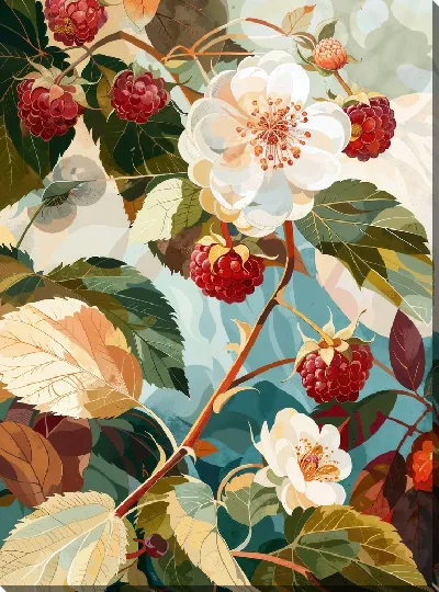 Картина маслом Малина №33