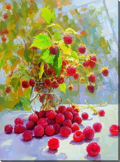 Картина маслом Малина №36