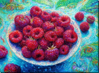 Постер Малина в тарелке