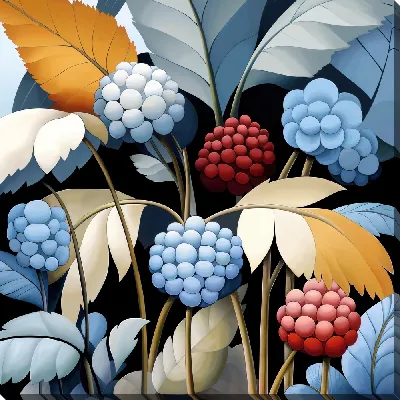 Картина маслом Малина №45