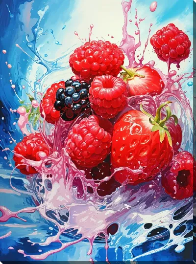 Картина маслом Малина №46