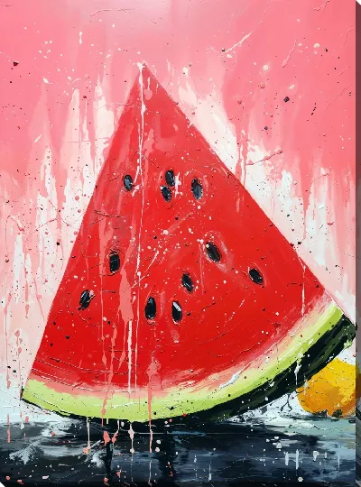 Картина маслом Треугольный кусок арбуза
