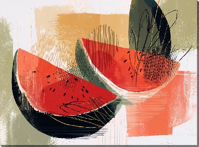 Картина маслом Арбуз №5