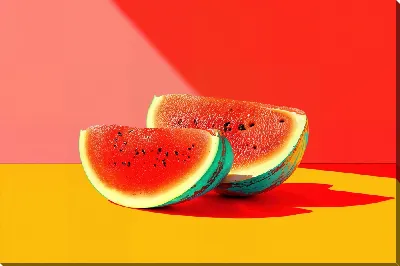 Постер Яркие дольки арбуза