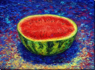 Картина маслом Арбуз в стиле арт