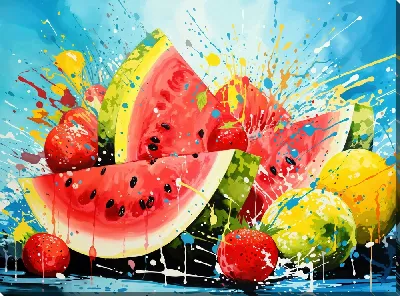 Картина маслом Арбуз №32