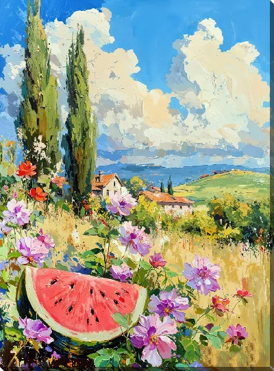 Картина маслом Арбуз №39