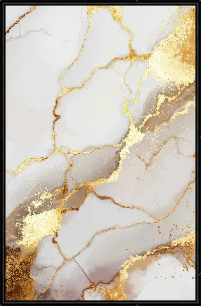 Картина Мрамор с золотом