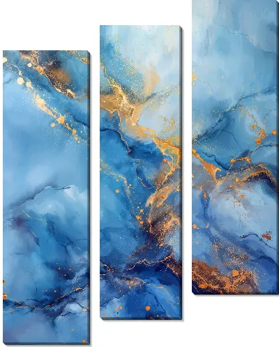 Модульная картина Жидкий мрамор