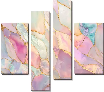Модульная картина Перламутровый мрамор