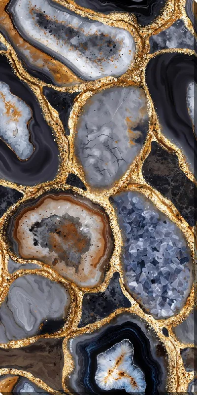 Картина маслом Срез камней и мрамора